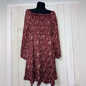 VIBE sportswear Mauve  modest dress long sleeve Size 2X